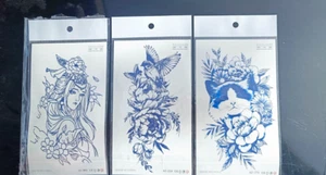 3 Water Proof TATTO 7.08 In * 4.33 In Durable For Arm,Sleeve, Waist, leg Or Hip - Picture 1 of 6
