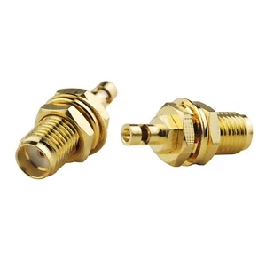 10-PCS SMA Female Bulkhead Mount Solder Connector for RG178 1.37mm Coaxial Cable - Picture 1 of 4