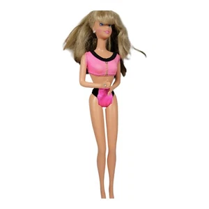 Vintage Beach Blast Barbie traje de baño rosa dos piezas pendientes 1966 Mattel - Imagen 1 de 8