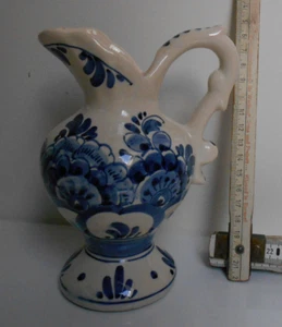 Delft Vase Blumenvase Henkelvase Antik Handarbeit - Bild 1 von 4