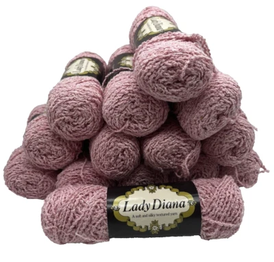 Berroco LADY DIANA Yarn Pink 50g 14 Skein 55 Pink 50% Silk 35% Cotton 15% Rayon - Image 1 of 4