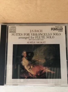 BACH suites VIOLONCELLO SOLO arranged FLUTE SOLO classical AURELE NICOLET Japan - Picture 1 of 7