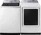 Samsung WA51A5505AW Washer & DVG52A5500W Gas Dryer Side-by-Side White Top Load photo