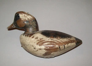 Nice Signed NS Recent Copy Norman Scott Carved Buffle Head Wooden Duck Decoy - Picture 1 of 9