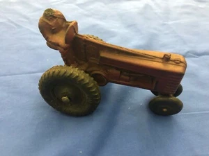 Vintage Arcor Safe Play Toys Red Tractor w/ Rubber Wheels (missing head) USA - Picture 1 of 4