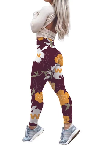 Washington Commanders High Waist Yoga Pant Women's Skinny Pants Workout Leggings Cover