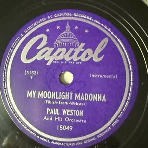 10" 78 RPM-Paul Weston-Etude/My Moonlight Madonna/Capitol 15049 - Picture 1 of 4