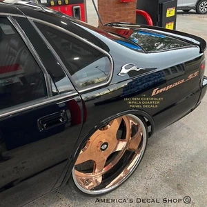 OEM Chevy Impala SS Quarter Panel Body Decals New Custom 2PC Set Universal - Picture 1 of 4