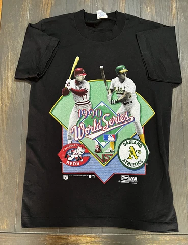 VTG OAKLAND ATHLETICS mens tshirt Medium fits small 90s SALEM USA single stitch Cover