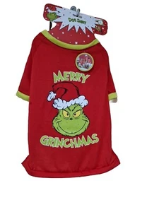 Brand New Dr Suess Merry Grinchmas Dog Shirt - Picture 1 of 3