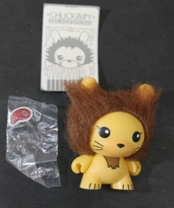 2009 Kidrobot Dunny 3” Endangered Series Chuckboy Lion w/ Box , Card . Accessory - Picture 1 of 6