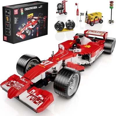 Technic F1 Race Car + Pit Stop Building Blocks Model Brick Toy Set 1,603 Pcs NEW - Image 1 of 4
