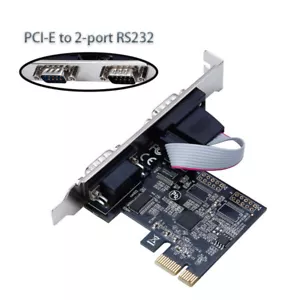 Riser Card Adapter Expansion Card PCIE to 2port RS232 serial card PCIE Converter - Picture 1 of 6