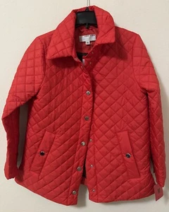 Anne Klein Women's Jacket Red Midweight Jacket Size Medium - Picture 1 of 8