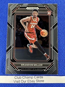 2023 #63 Brandon Miller Panini Prizm Draft Picks Basketball RC Alabama - Picture 1 of 2