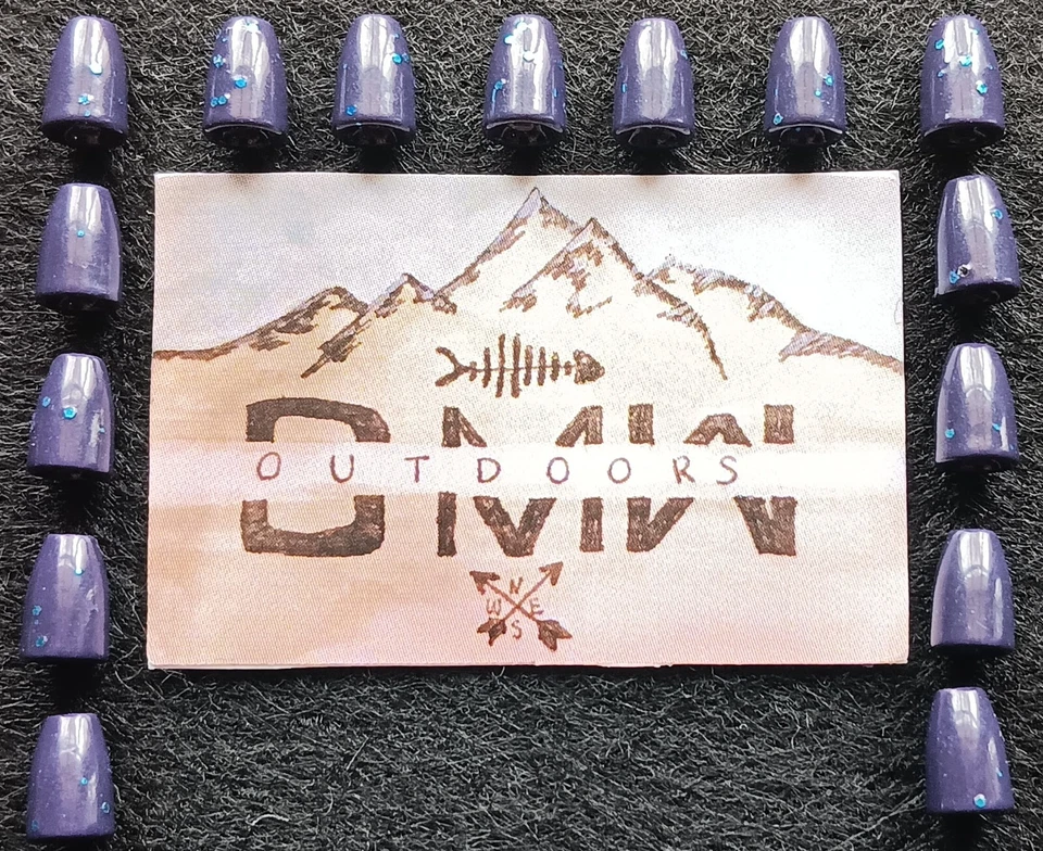 Tungsten JUNEBUG BLUE Worm Weights 1/32 ounce (.9g) 15pk, Bullet Weights - Image 1 of 4