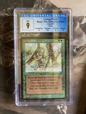 *** LEGENDS Living Plane *** CGC 9 Q+ Mint! - ENGLISH - DUTY PAID - MtG Magic - Image 1 of 2