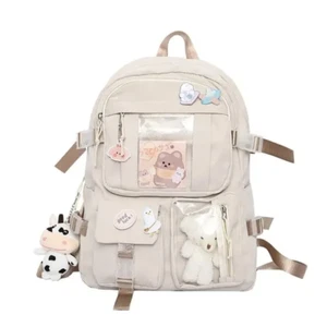 Popular Pink Purple Color Girls High School Student Backpack Bags - Picture 1 of 16
