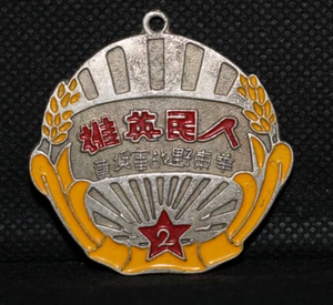 China Medaille - Helden des Volkes 1947 - Chinesischer Bürgerkrieg (Rarität) - Bild 1 von 2