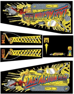 Last Action Hero Decals Flipper Decal Cabinet Data East Flipper - Bild 1 von 4