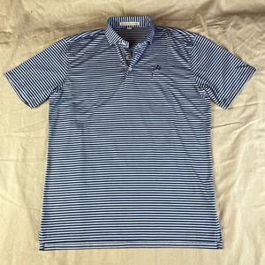 Holderness & Bourne Golf Polo Shirt Mens Large L Blue Stretch Performance Logo - Picture 1 of 10