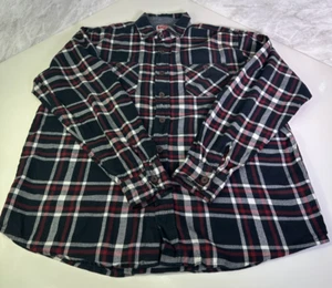 Mens Wrangler Check Western Lumber Jack Shirt Long Sleeved Button Up Size L - Picture 1 of 8