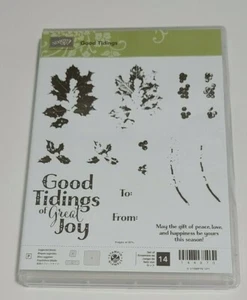 STAMPIN’ UP! • BUENAS NOTICIAS • Tema de vacaciones de Navidad • JUEGO DE 14 SELLOS • Nunca usado - Imagen 1 de 2
