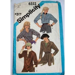 Camicia top taglia 12 S6552 vintage anni 80 motivo cucito vestibilità sciolta retrò - Foto 1 di 2