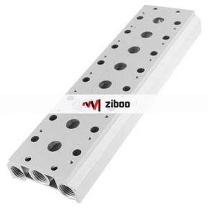 200M-8F Aluminum 8 Row Stations Manifold Solenoid Air Pilot Valve Base✦Kd - Picture 1 of 1