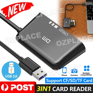 All in One Multi Memory High Speed Card Reader USB 3.0 Adapter For SD TF CF - Picture 1 of 9