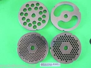 FOUR #32 Meat Grinder Plates Discs for Hobart LEM Cabelas Biro Torrey etc - Picture 1 of 5