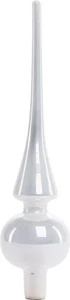 TrendLine Christbaumspitze 26 cm Glas Weiß Baumspitze Weihnachtsbaumspitze - Bild 1 von 3