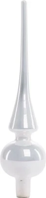 TrendLine Christbaumspitze 26 cm Glas Weiß Baumspitze Weihnachtsbaumspitze - Bild 1 von 3