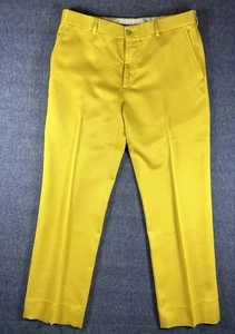 Ralph Lauren Purple Label Hose Herren 32x30 Gelb Seidenhose Made In Italy - Bild 1 von 9