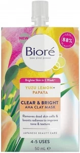 Bioré Clear and Bright Yuzu Lemon + Papaya AHA Clay Face Mask 50 ml - Picture 1 of 1