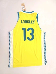 ¡NUEVO CON ETIQUETAS! Camiseta deportiva retro para hombre AUSTRALIA Boomers 2000 #13 LONGLEY talla L PVP $110 - Imagen 1 de 7