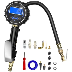 Manometro Pressione Gomme Professionale, 200 PSI Alta Precisione Pistola Gonfiag - Foto 1 di 12