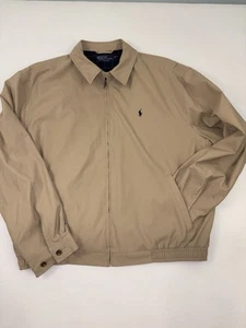 Vintage Polo Ralph Lauren Jacket Mens Small Tan Bomber Quilted Liner Preppy XL - Picture 1 of 18