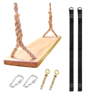 Columpio de árbol de cuerda de madera Jmz00 para adultos y niños - Imagen 1 de 1