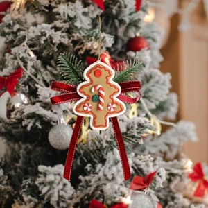 Christmas Bow Ornament Pendant Cute Pendant for Wedding Festive Party Favors - Picture 1 of 3