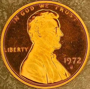 🔥 BU (RED) 1972-S DCAM PROOF LINCOLN CENT DDO, DDR & RPM VARIETY - Picture 1 of 11