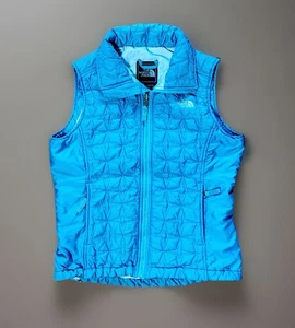 Vintage The North Face Woman's Quilted Vest - Size XS  Blue - Picture 1 of 8