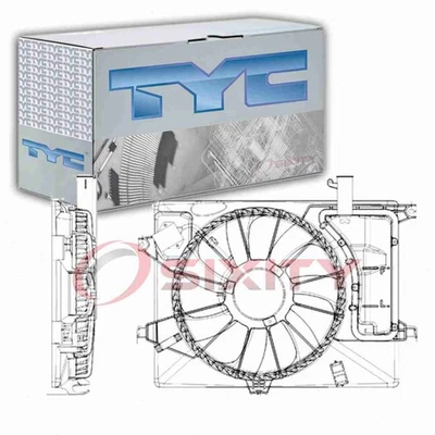 TYC Dual Radiator & Condenser Fan Assembly for 2011-2013 Hyundai Elantra fs - Image 1 of 4