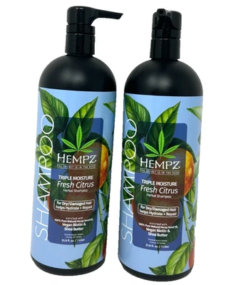 HEMPZ Triple Moisture Fresh Citrus Herbal Shampoo, 33.8 fl oz, (Pack of 2) - Image 1 of 2