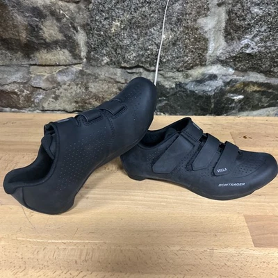 Zapatos de ciclismo de carretera Bontrager Vella para mujer negros 10,5, EU 42 precio original $100 Foto 1 de 3