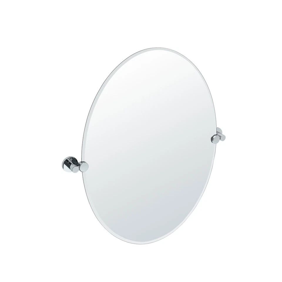 Gatco 4689 Channel 19-1/2" W x 26-1/2" H Oval Frameless Bathroom - Chrome - Image 1 of 1