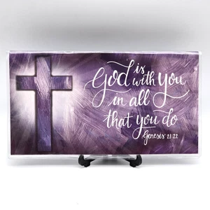 Two Year Pocket Purse Planner Calendar 2026-2027 Vinyl Cover Bible Verse 6.5" - Picture 1 of 6