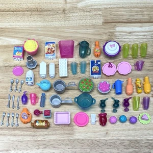 Barbie Doll Dream House Dollhouse Kitchen Food Modern Dishes Groceries Bundle - Picture 1 of 7