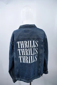 WeSC Trucker Thrill Blue Denim Unisex Jacket Mens XXL - Picture 1 of 15