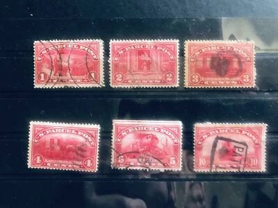 Estampillas postales de paquetes de Estados Unidos, un conjunto del 1 al 6. Usado pero de alta calidad 1,2,3,4,5,10 céntimos Foto 1 de 4
